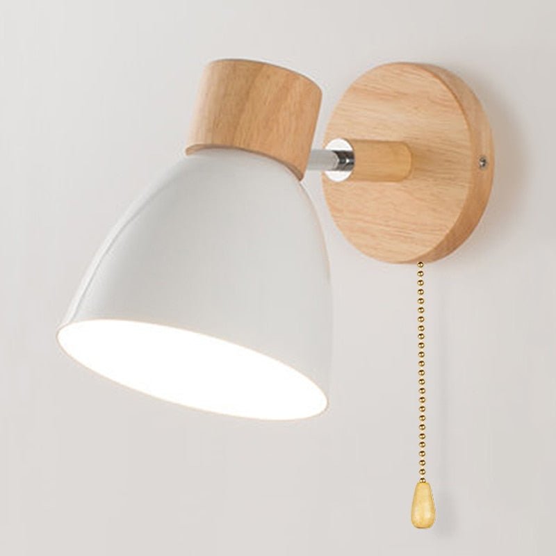 Lampada da parete in legno elegante con controllo facile
