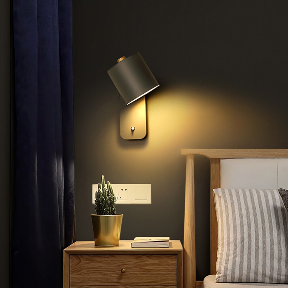 Moderne lampade da parete a LED con interruttore per l'arredamento domestico