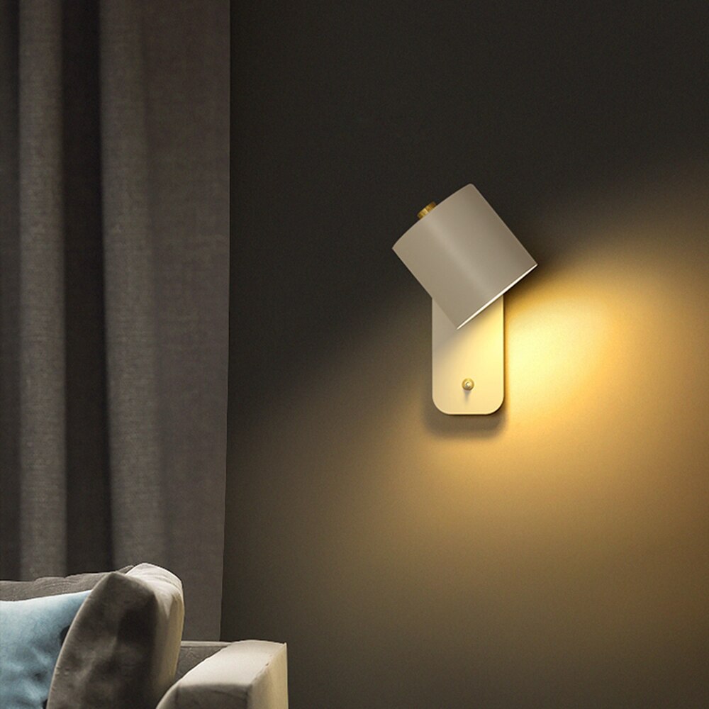 Moderne lampade da parete a LED con interruttore per l'arredamento domestico
