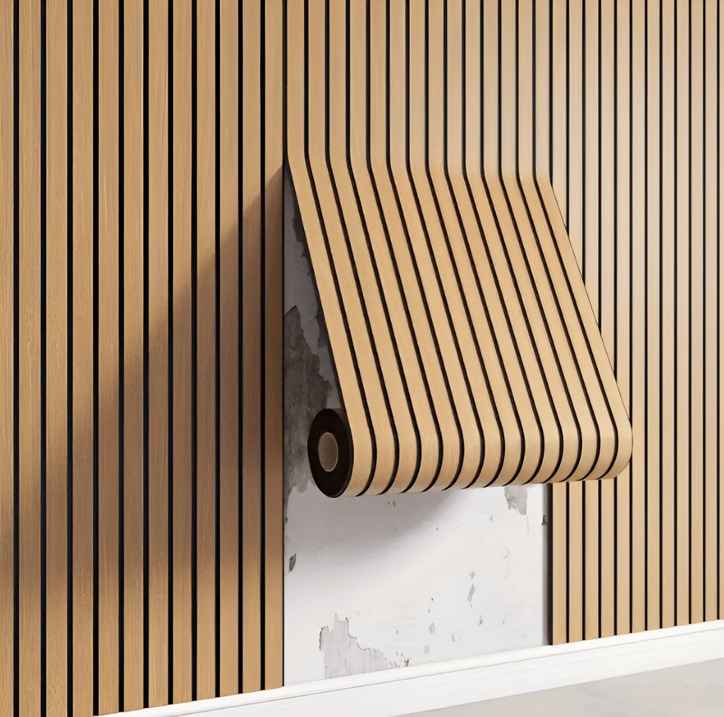 Pannelli in legno | Pannelli acustici 3D autoadesivi | Rivestimento murale moderno | WallVogue