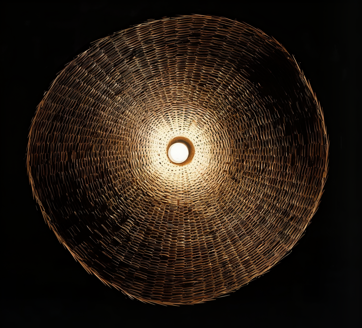 BambWicker – Lampada a Sospensione in Rattan Fatta a Mano in Bambù Naturale