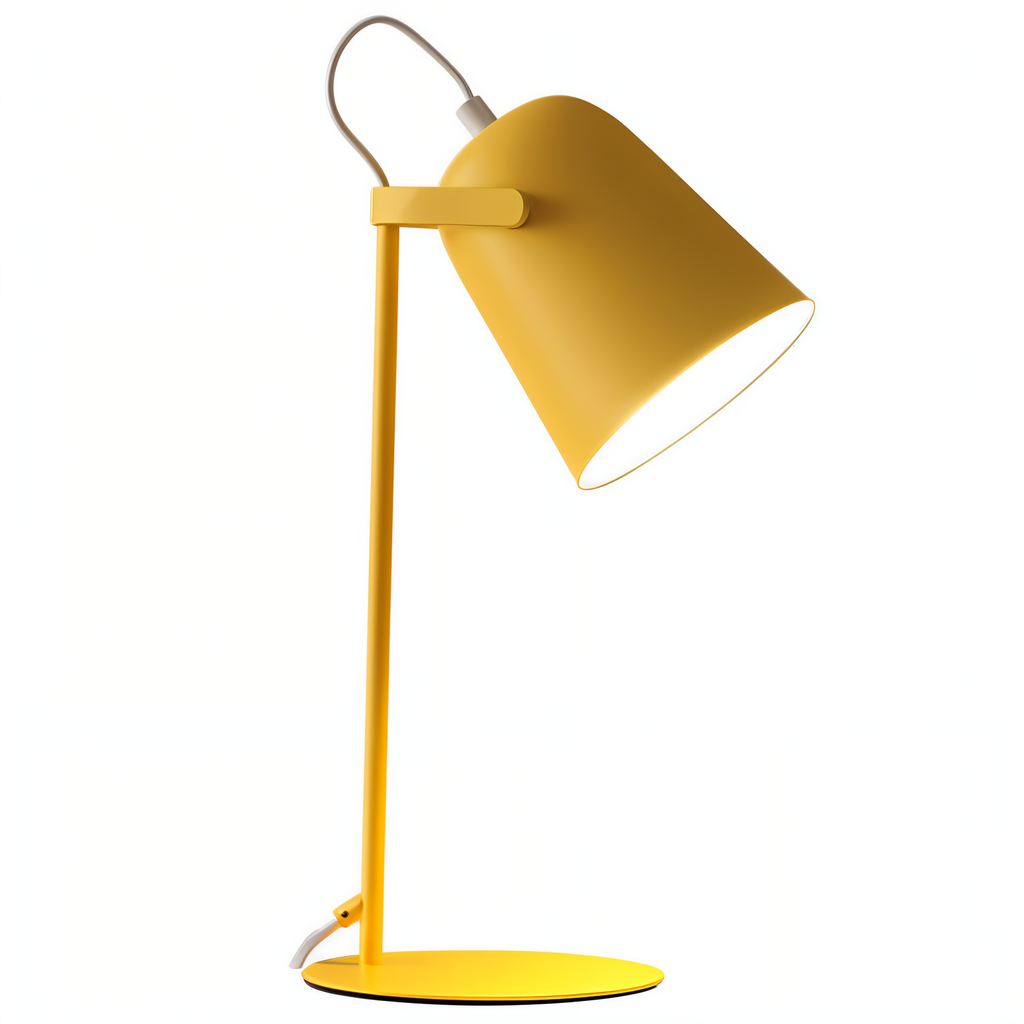 Lampada da tavolo Macaron - Lampada da scrivania gialla nordica - Lampada regolabile