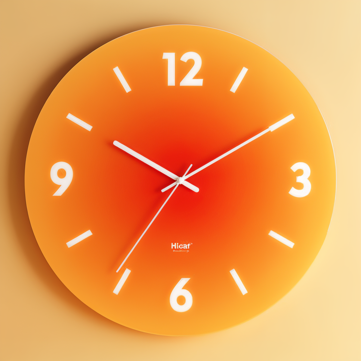 AuraSun Glow – Orologio da parete in vetro colorato senza ticchettio