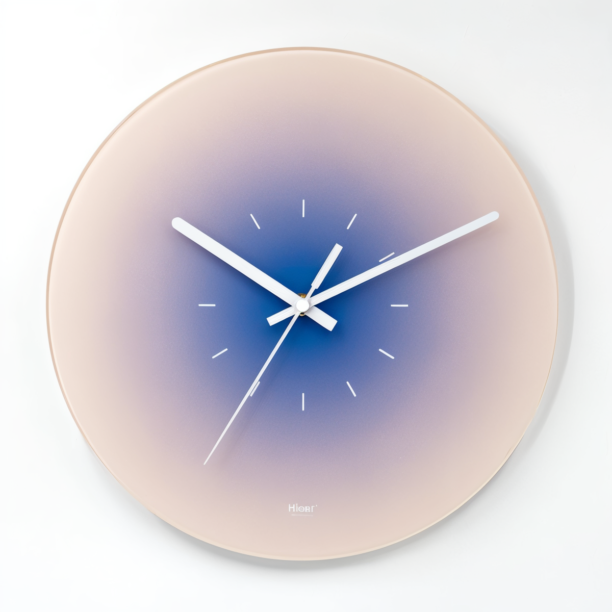 AuraSun Glow – Orologio da parete in vetro colorato senza ticchettio