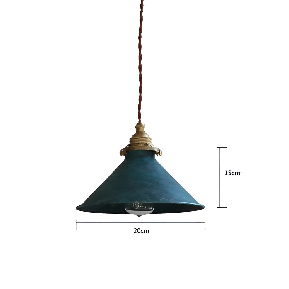 Ferrolume – Lampada a sospensione industriale in metallo con design conico