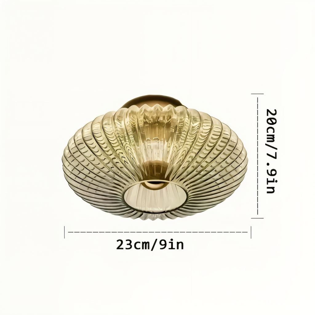 LumiWave – Applique in vetro nordico in stile Bauhaus con design a forma di onda