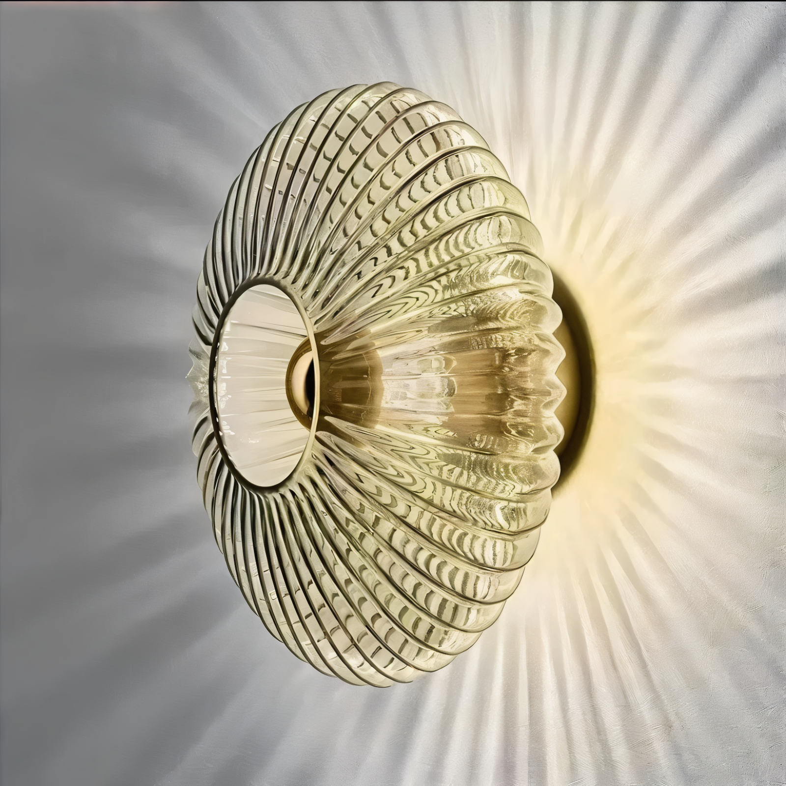 LumiWave – Applique in vetro nordico in stile Bauhaus con design a forma di onda