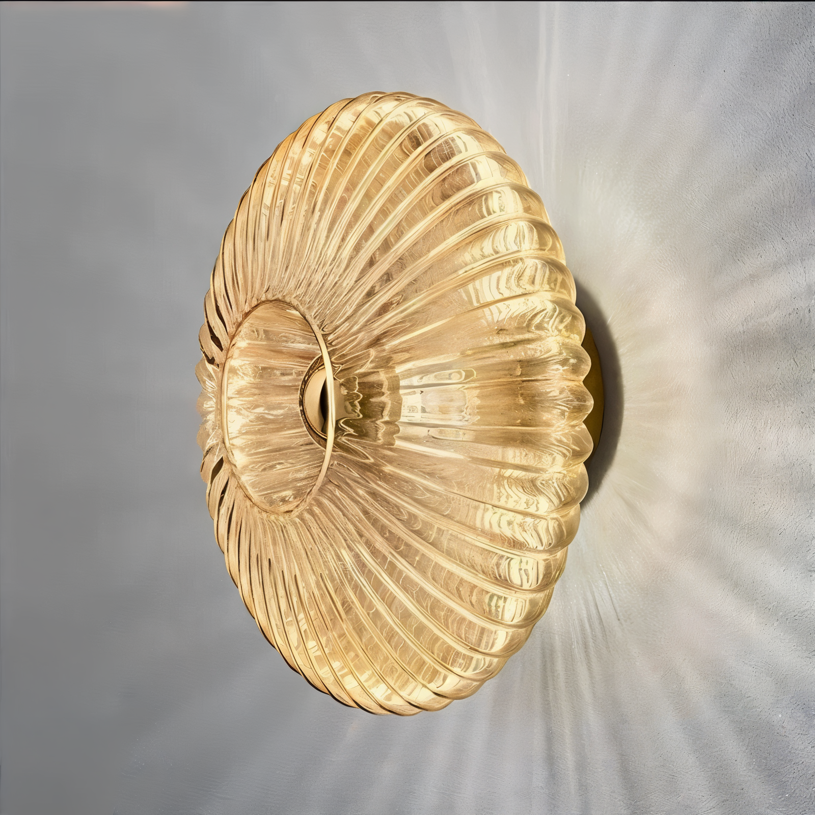 LumiWave – Applique in vetro nordico in stile Bauhaus con design a forma di onda