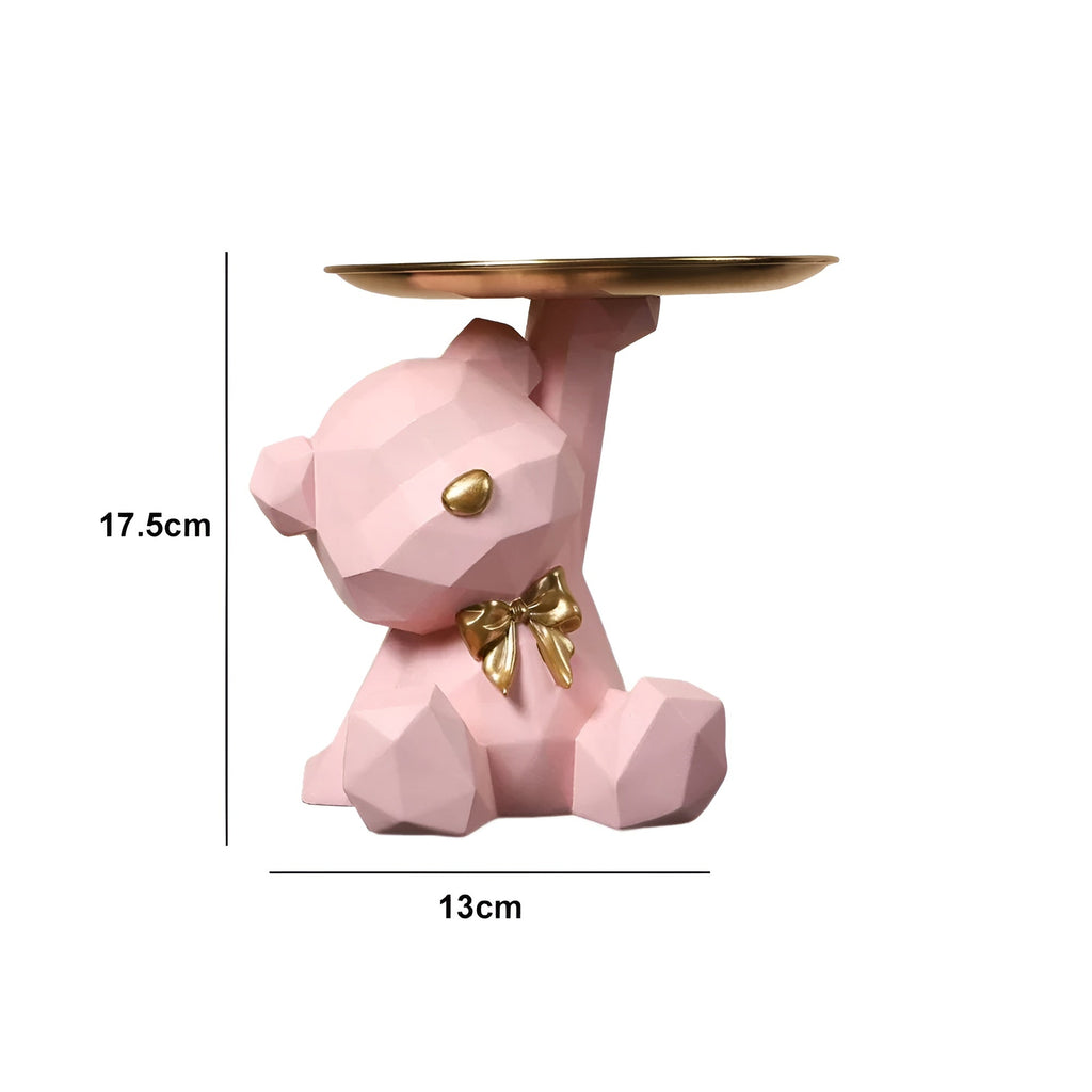 Zeniva - Vassoio Decorativo Geometrico a Forma di Orso