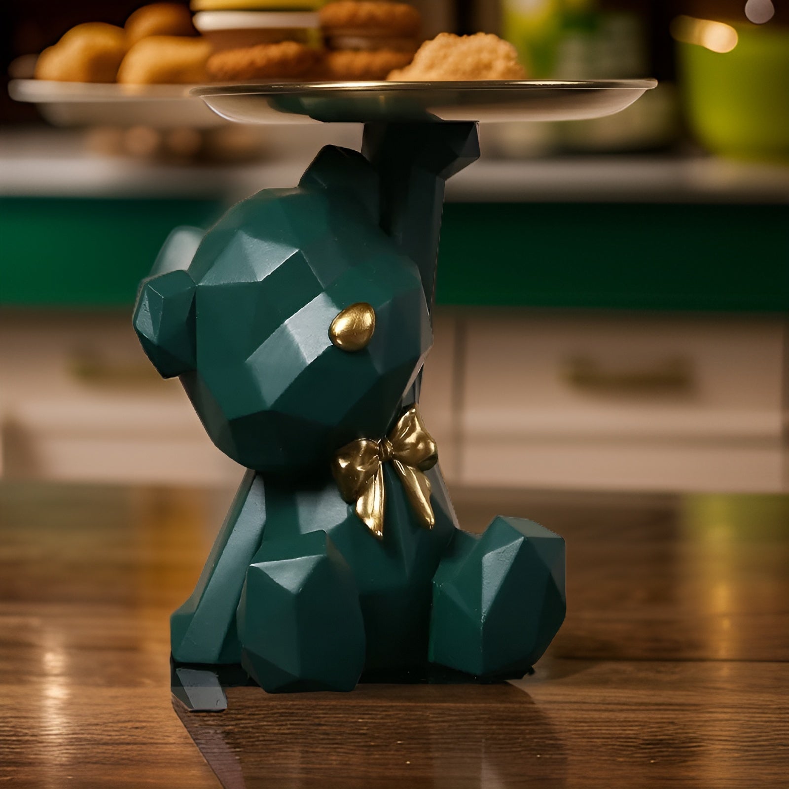 Zeniva - Vassoio Decorativo Geometrico a Forma di Orso