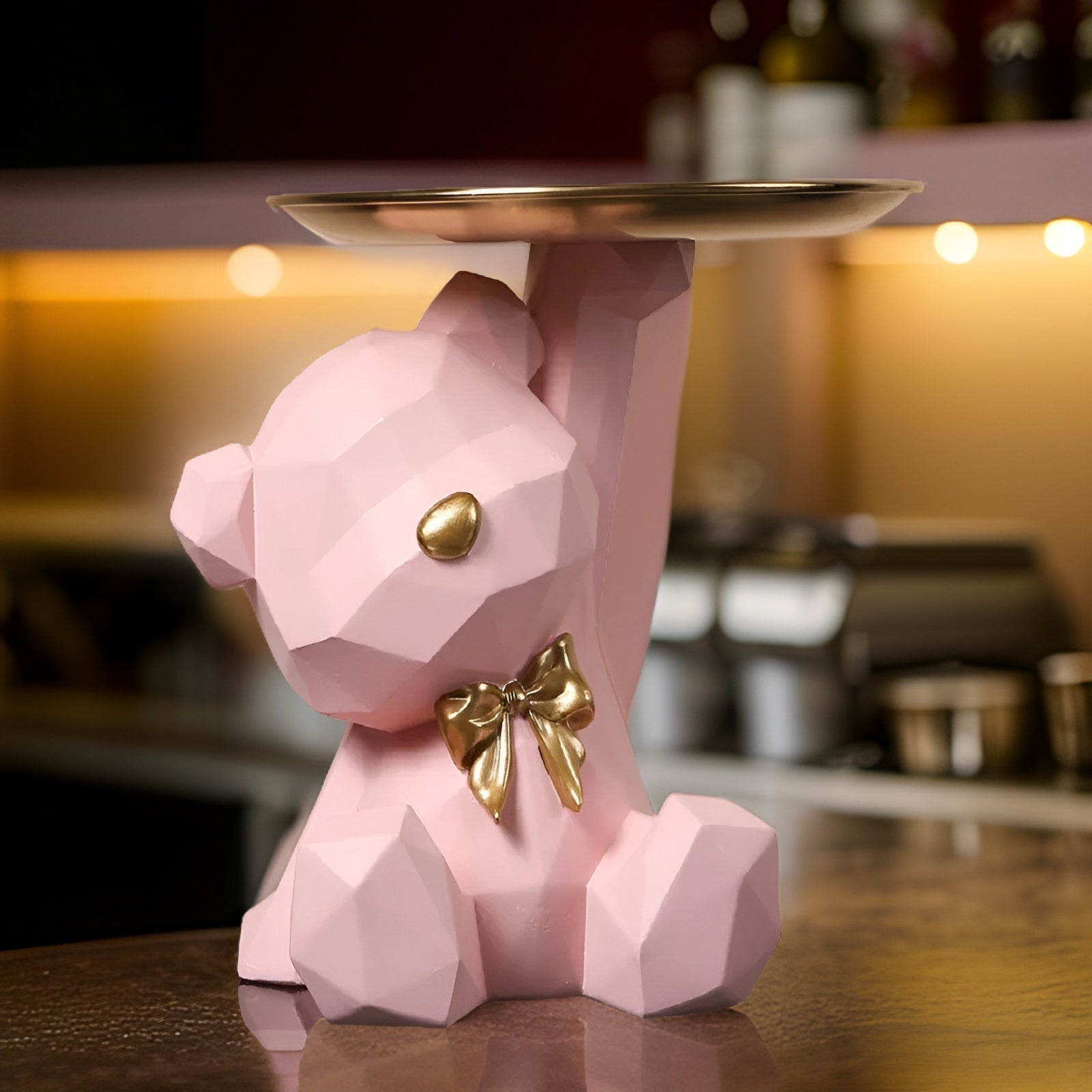 Zeniva - Vassoio Decorativo Geometrico a Forma di Orso
