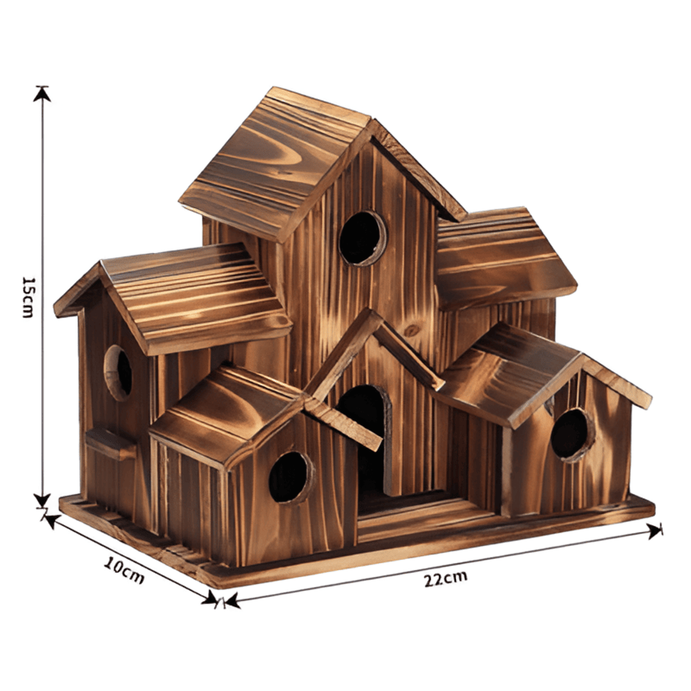Casa per uccelli in legno sospesa