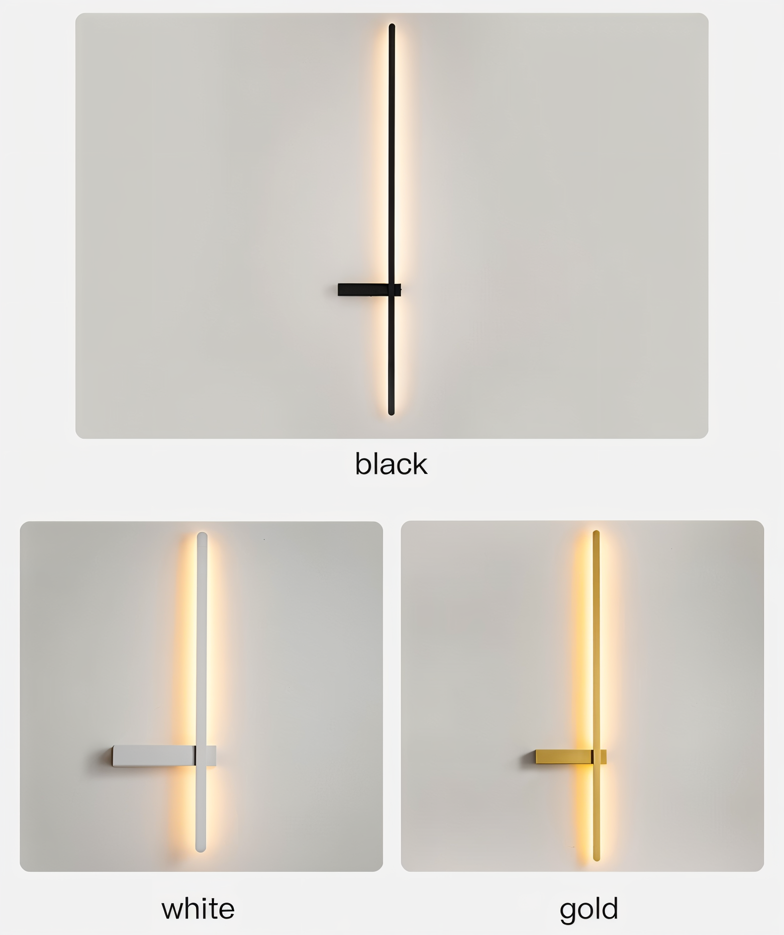 LinéaLux – Applique LED Nera Minimalista in Design Moderno e Lungo