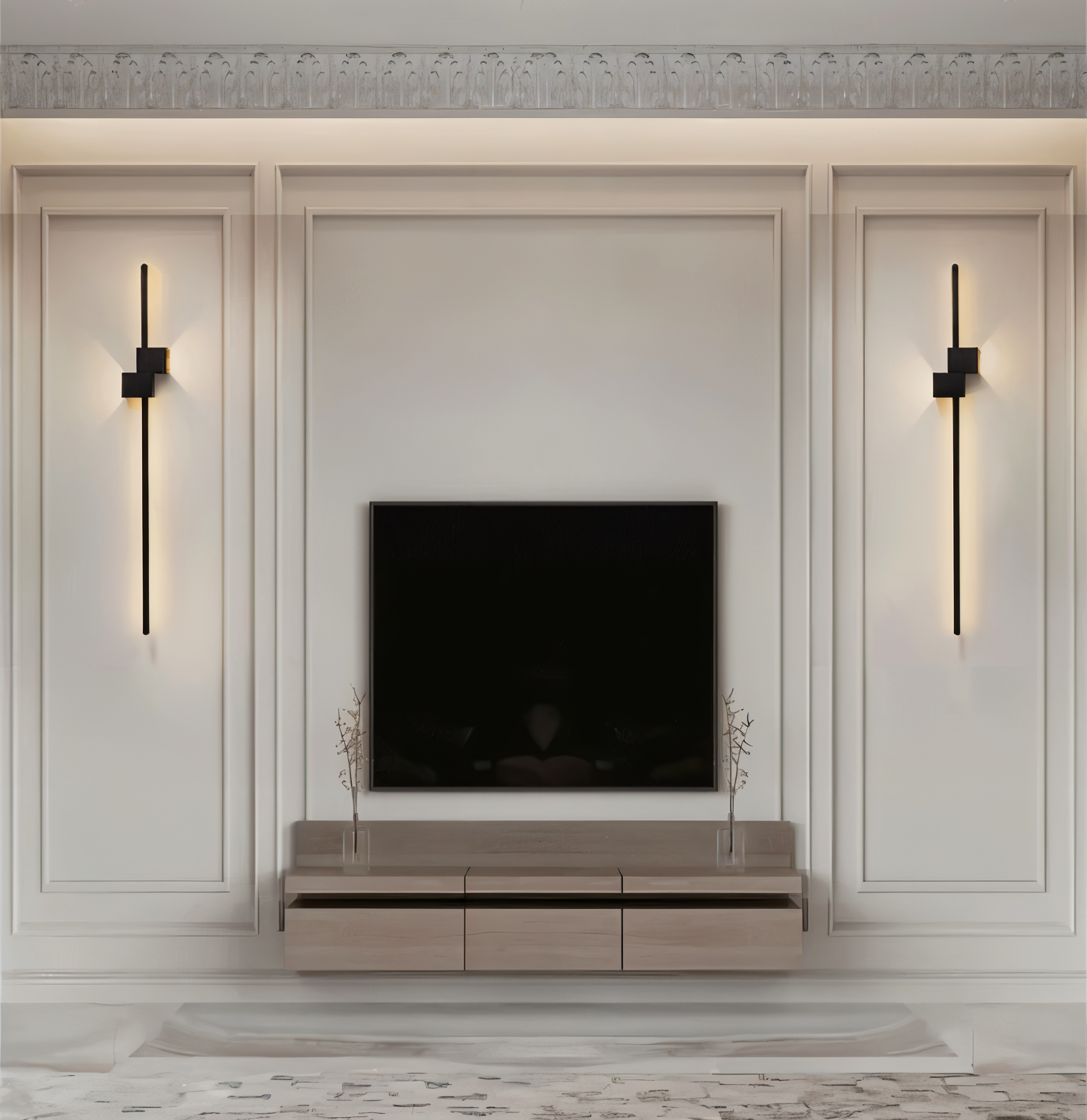 LinéaLux – Applique LED Nera Minimalista in Design Moderno e Lungo
