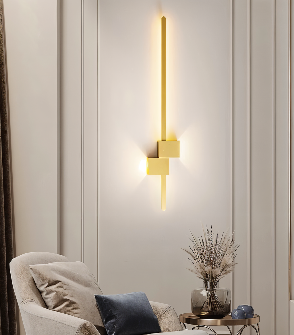 LinéaLux – Applique LED Nera Minimalista in Design Moderno e Lungo