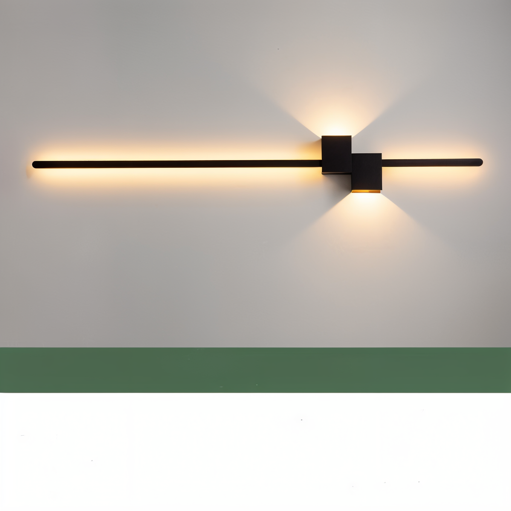 LinéaLux – Applique LED Nera Minimalista in Design Moderno e Lungo