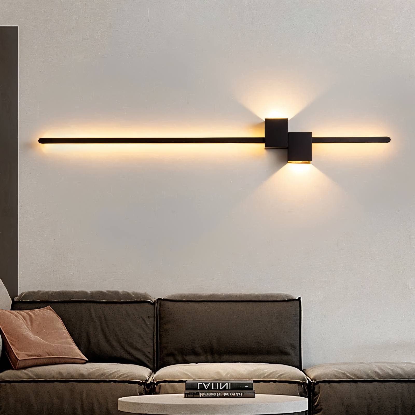 LinéaLux – Applique LED Nera Minimalista in Design Moderno e Lungo