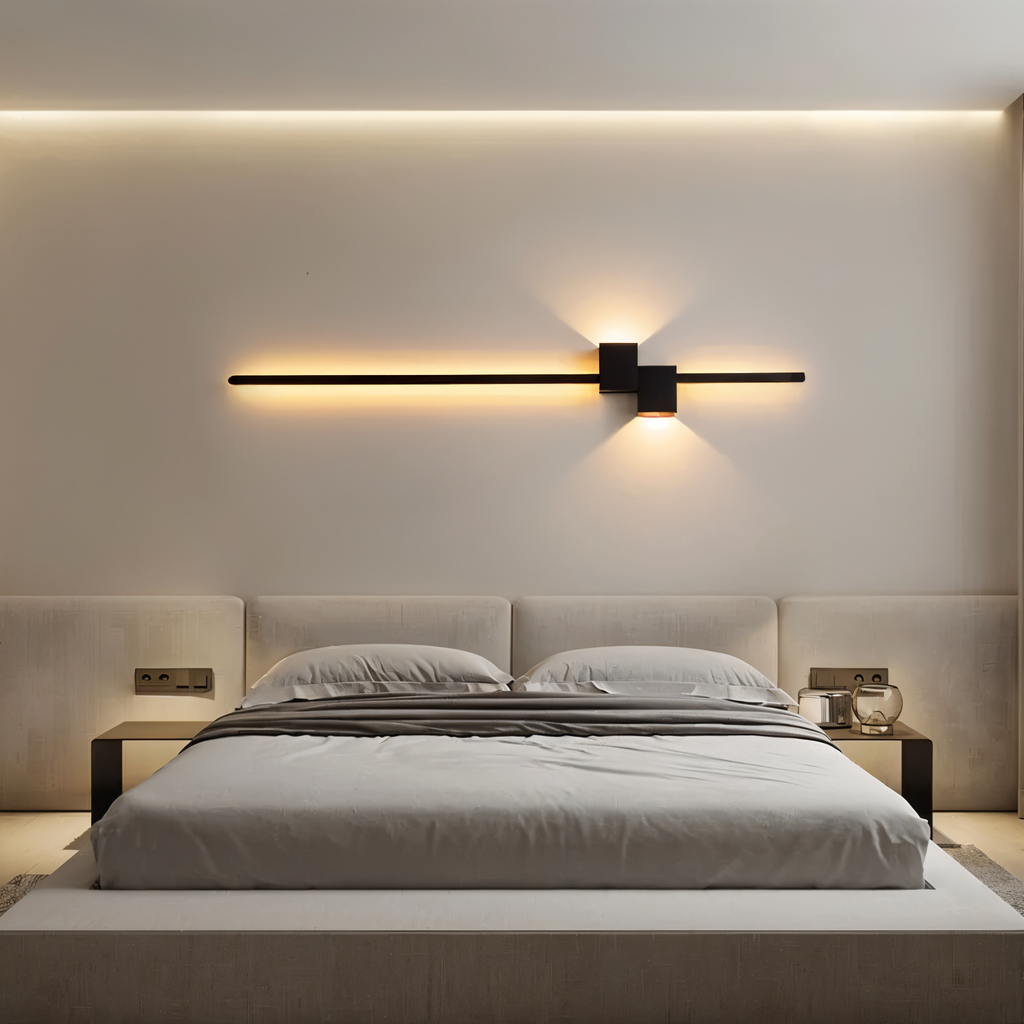 LinéaLux – Applique LED Nera Minimalista in Design Moderno e Lungo