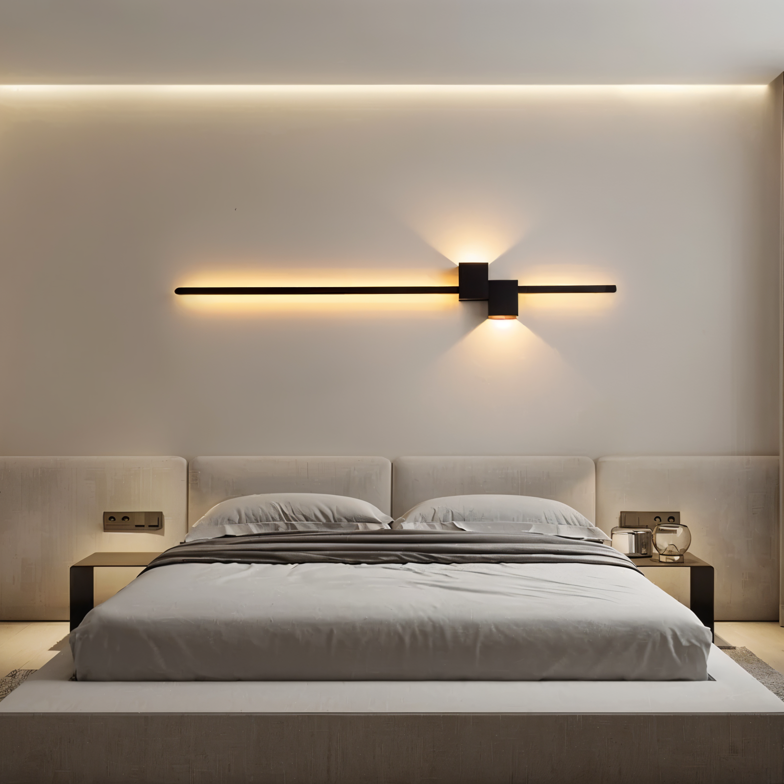 LinéaLux – Applique LED Nera Minimalista in Design Moderno e Lungo