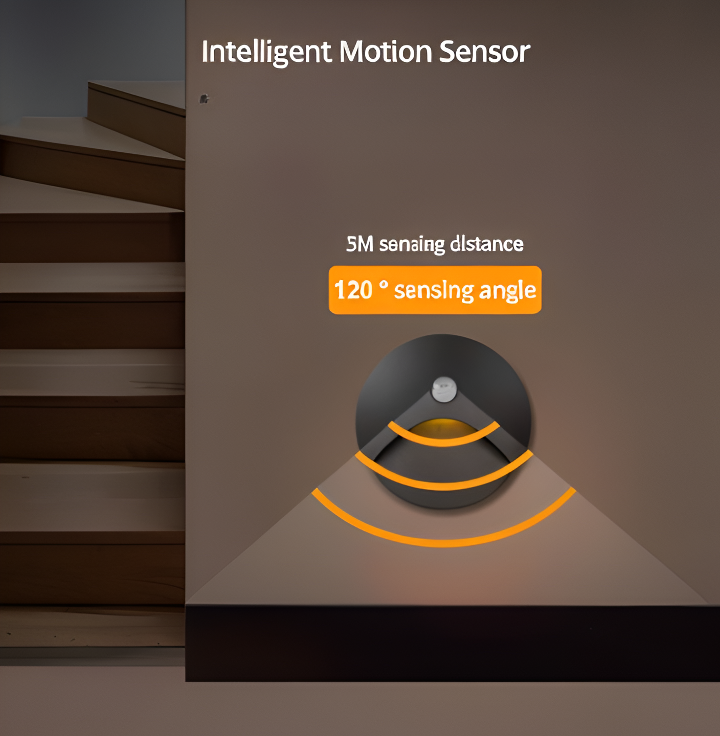 LuminiPath - Luce da Parete Impermeabile IP65 - Luce da Parete Interna ed Esterna - Luce da Parete LED con Sensore di Movimento