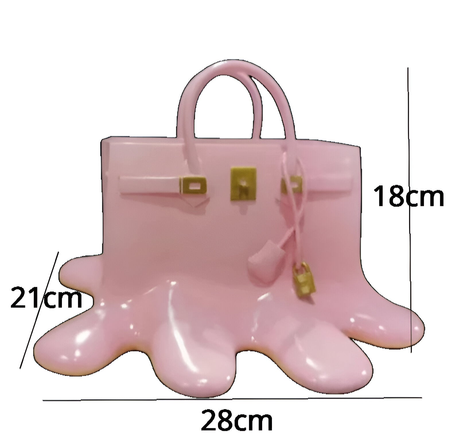 Melantha - Vaso Elegante in Resina con Silhouette di Borsa
