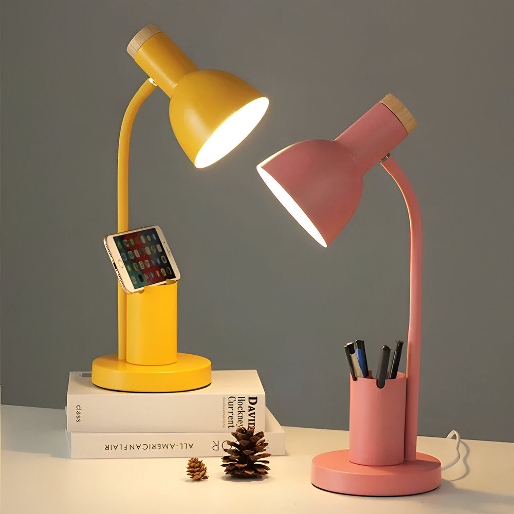 Cressida - Lampada da tavolo LED moderna con portapenne