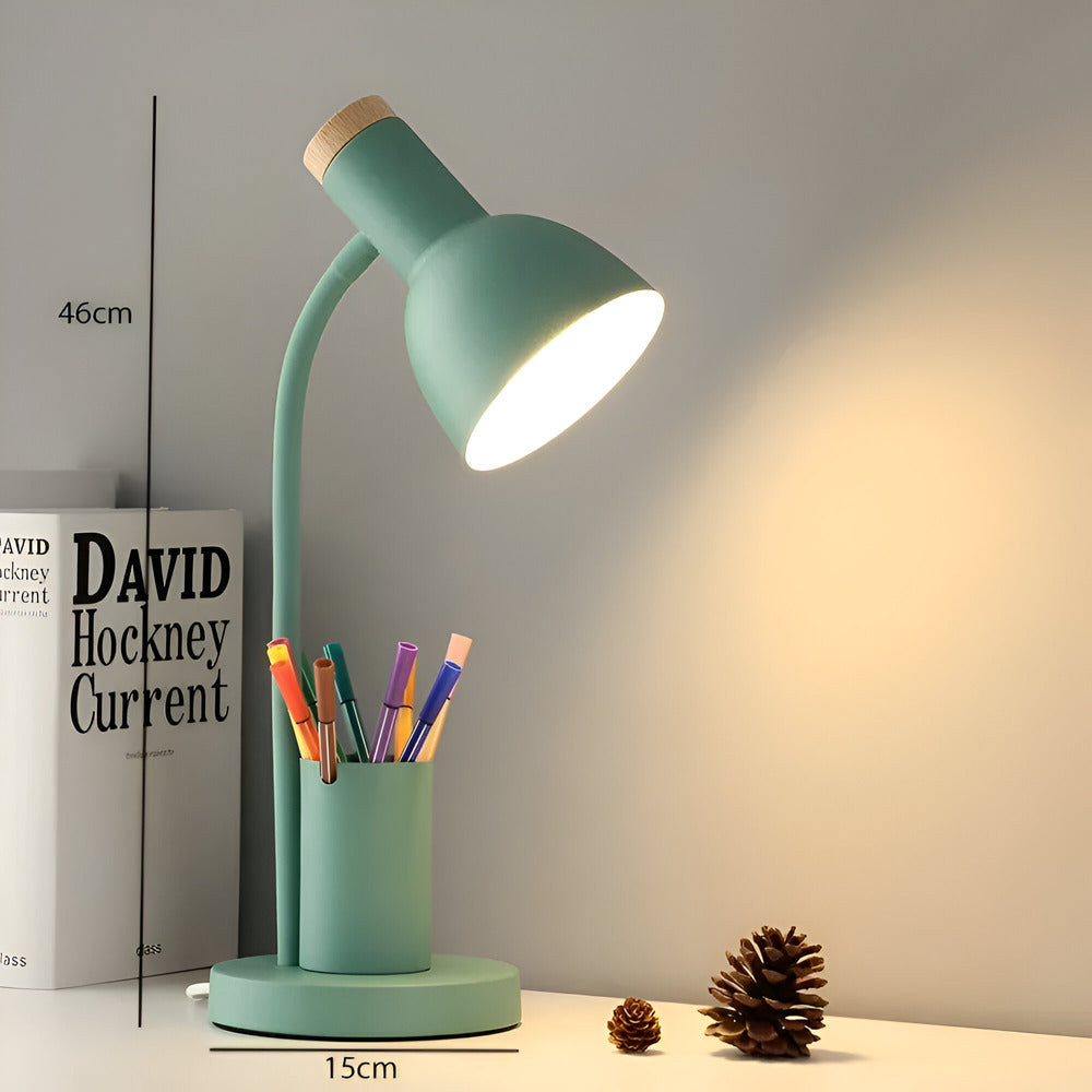 Cressida - Lampada da tavolo LED moderna con portapenne