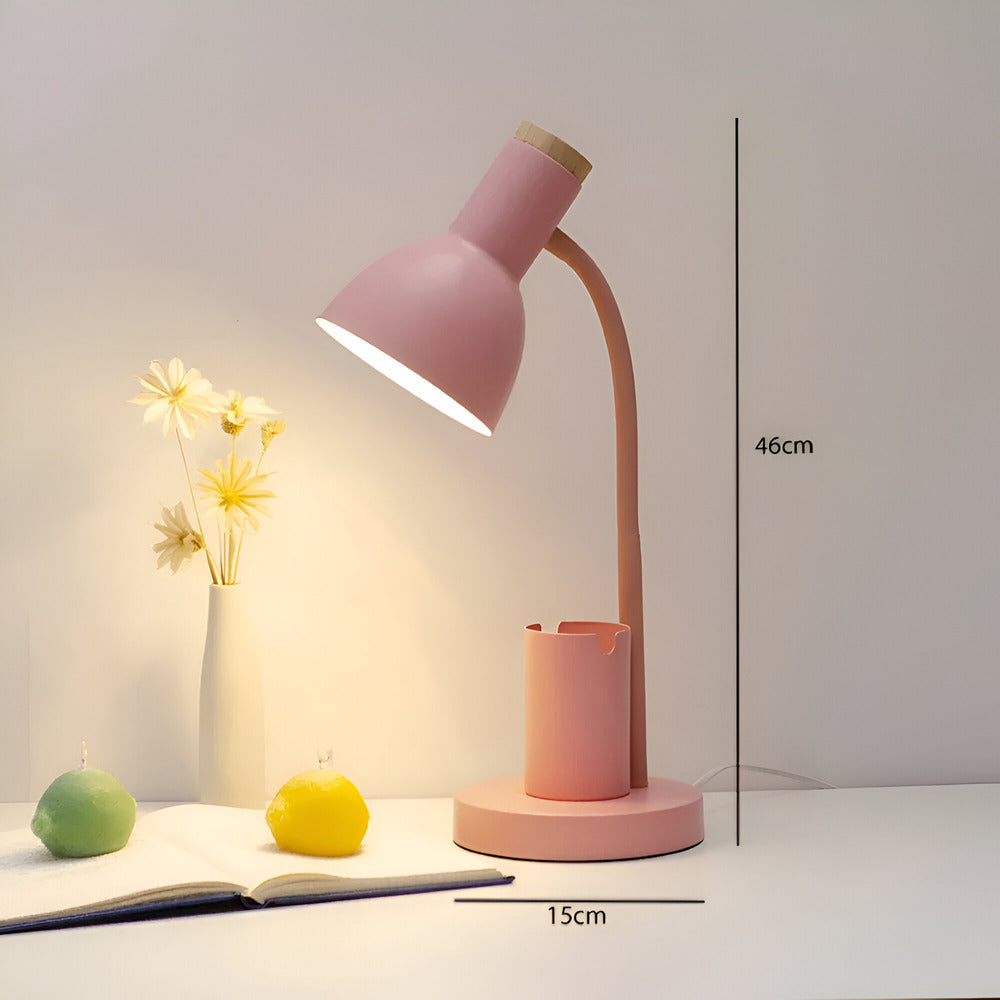 Cressida - Lampada da tavolo LED moderna con portapenne