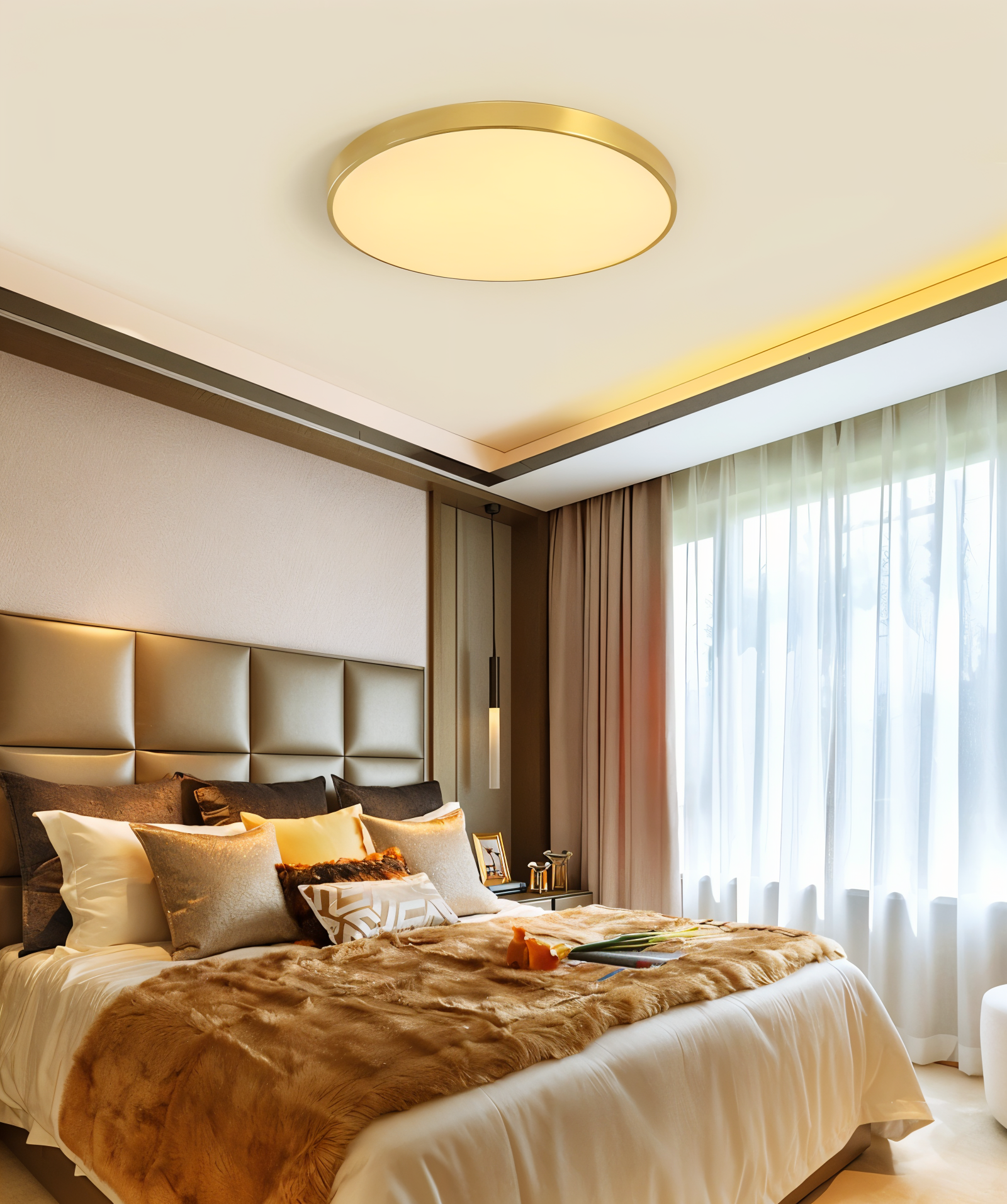 HaloMac – Lampada a soffitto LED rotonda in stile macaron