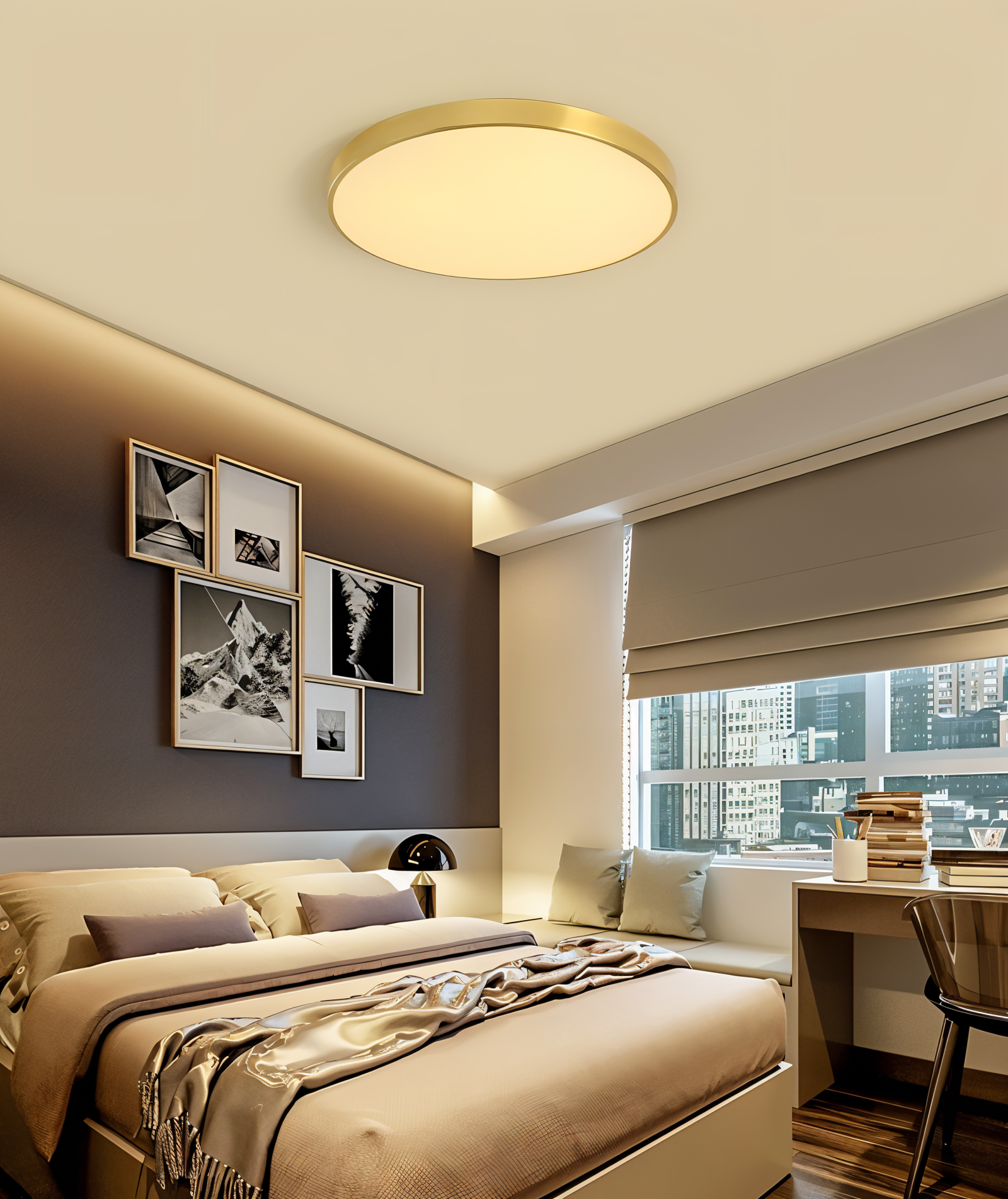 HaloMac – Lampada a soffitto LED rotonda in stile macaron