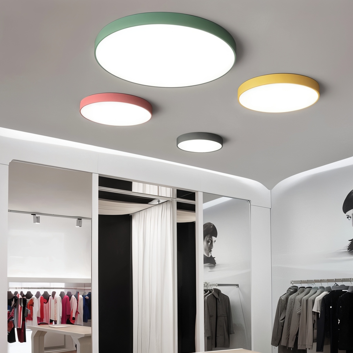 HaloMac – Lampada a soffitto LED rotonda in stile macaron