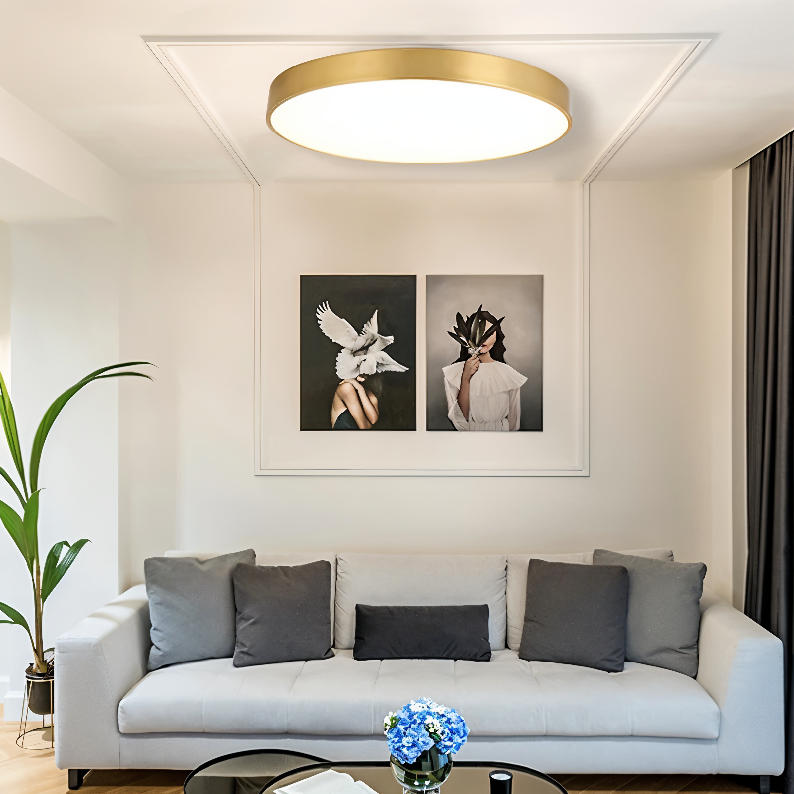 HaloMac – Lampada a soffitto LED rotonda in stile macaron