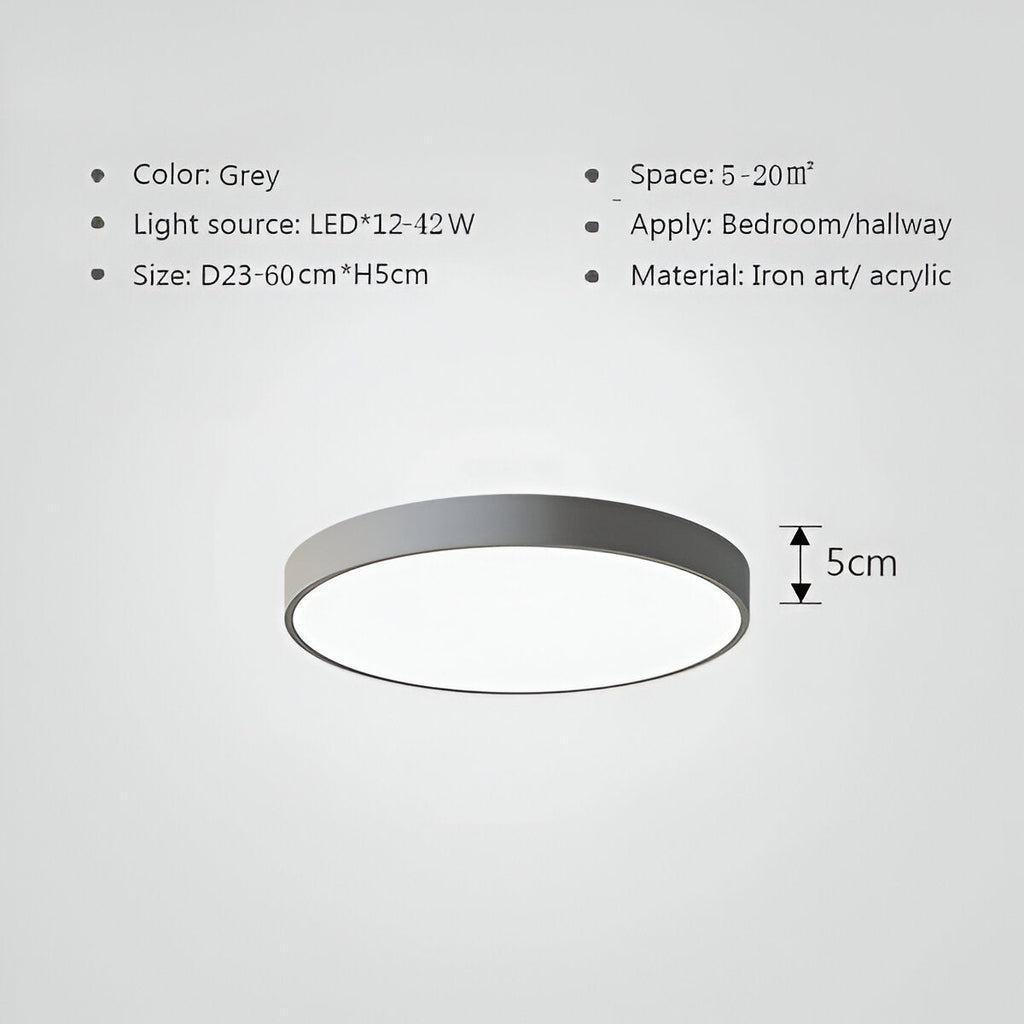 HaloMac – Lampada a soffitto LED rotonda in stile macaron