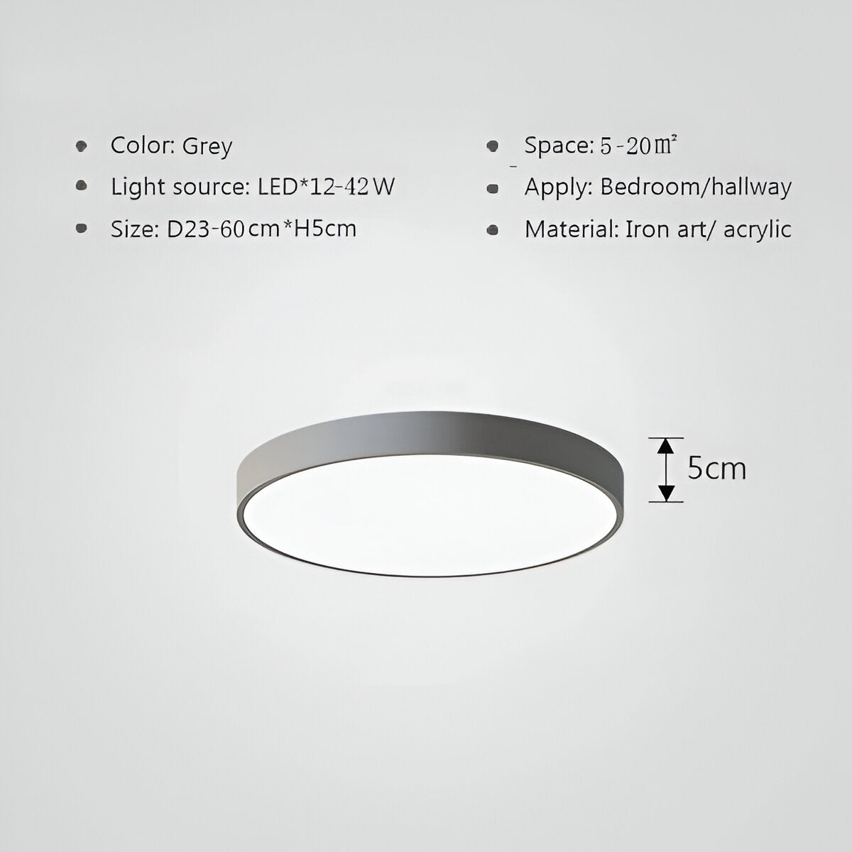 HaloMac – Lampada a soffitto LED rotonda in stile macaron