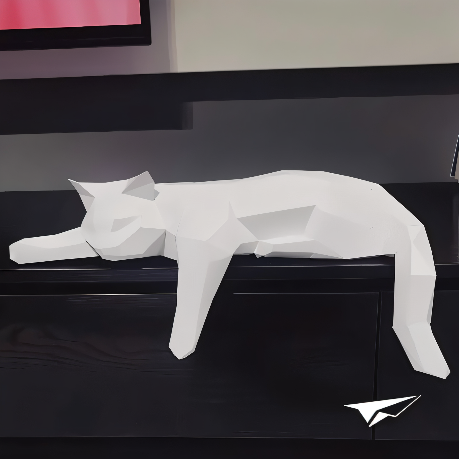 OriKat DIY – Gatto Origami 3D Moderno per Arredamento Creativo