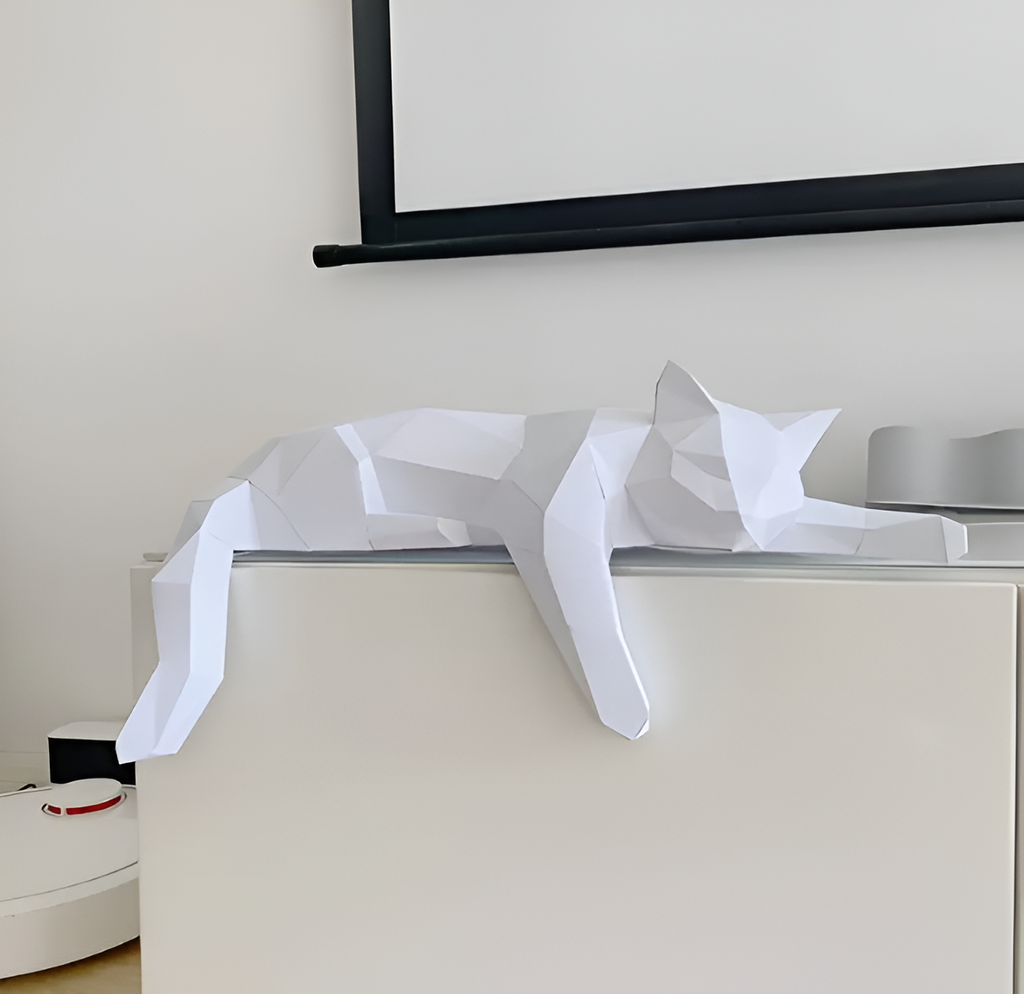 OriKat DIY – Gatto Origami 3D Moderno per Arredamento Creativo
