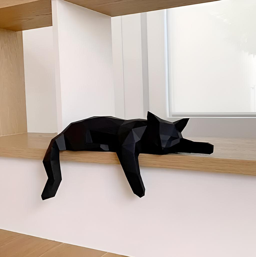 OriKat DIY – Gatto Origami 3D Moderno per Arredamento Creativo
