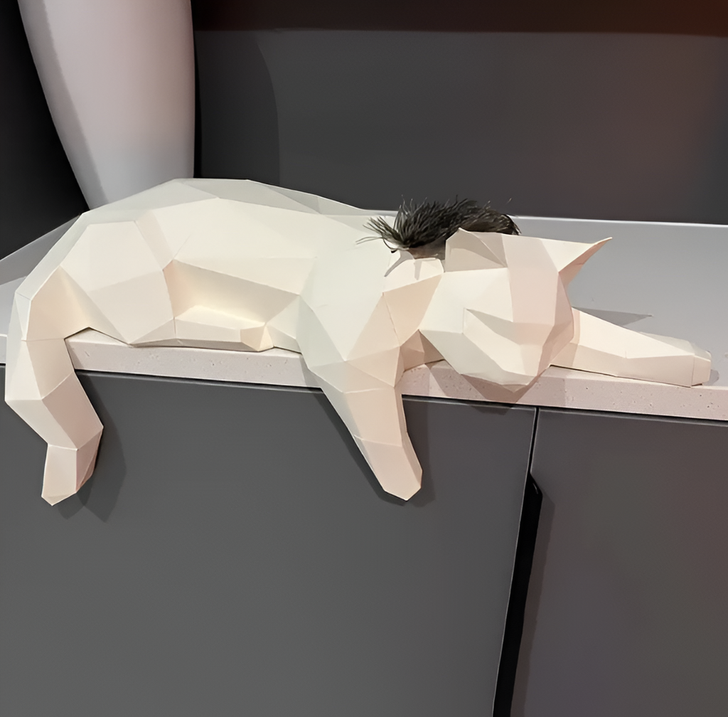 OriKat DIY – Gatto Origami 3D Moderno per Arredamento Creativo