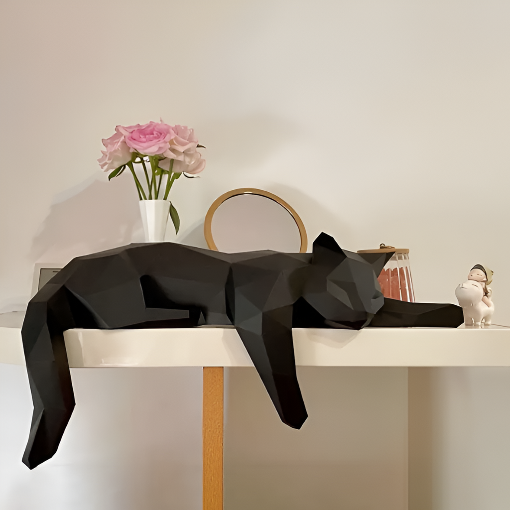 OriKat DIY – Gatto Origami 3D Moderno per Arredamento Creativo