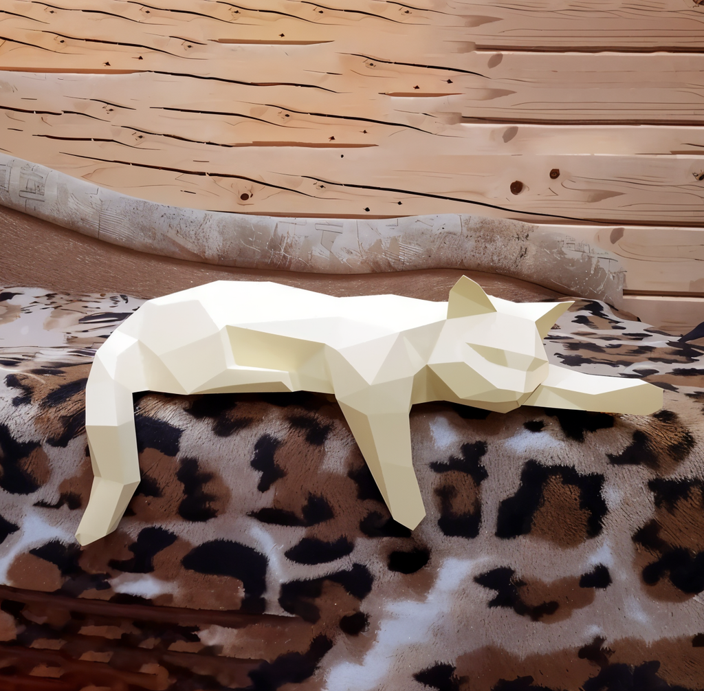 OriKat DIY – Gatto Origami 3D Moderno per Arredamento Creativo