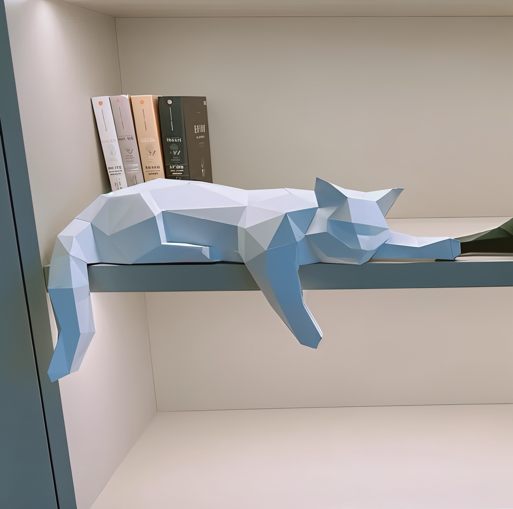 OriKat DIY – Gatto Origami 3D Moderno per Arredamento Creativo