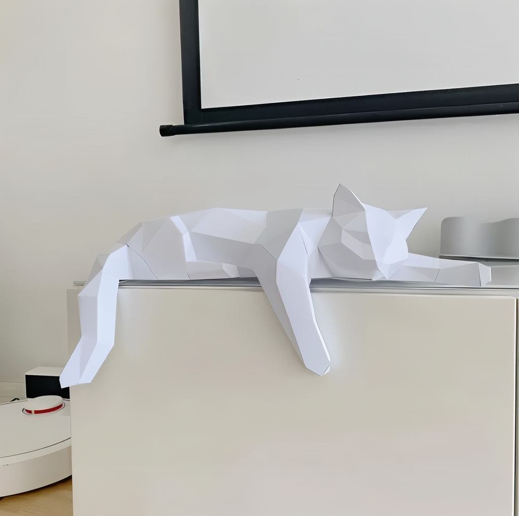 OriKat DIY – Gatto Origami 3D Moderno per Arredamento Creativo