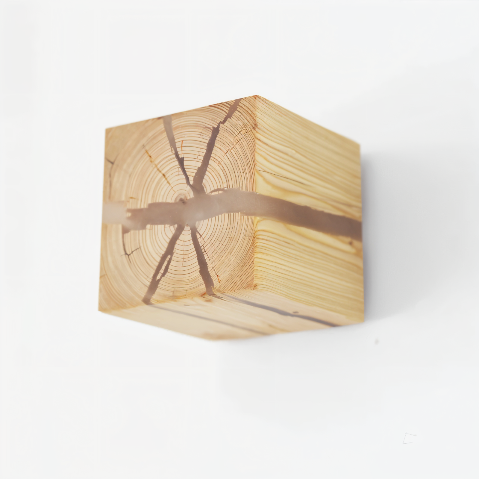 QuadCrackle – Lampada da Parete in Legno Fatta a Mano con Design Artistico Crackle
