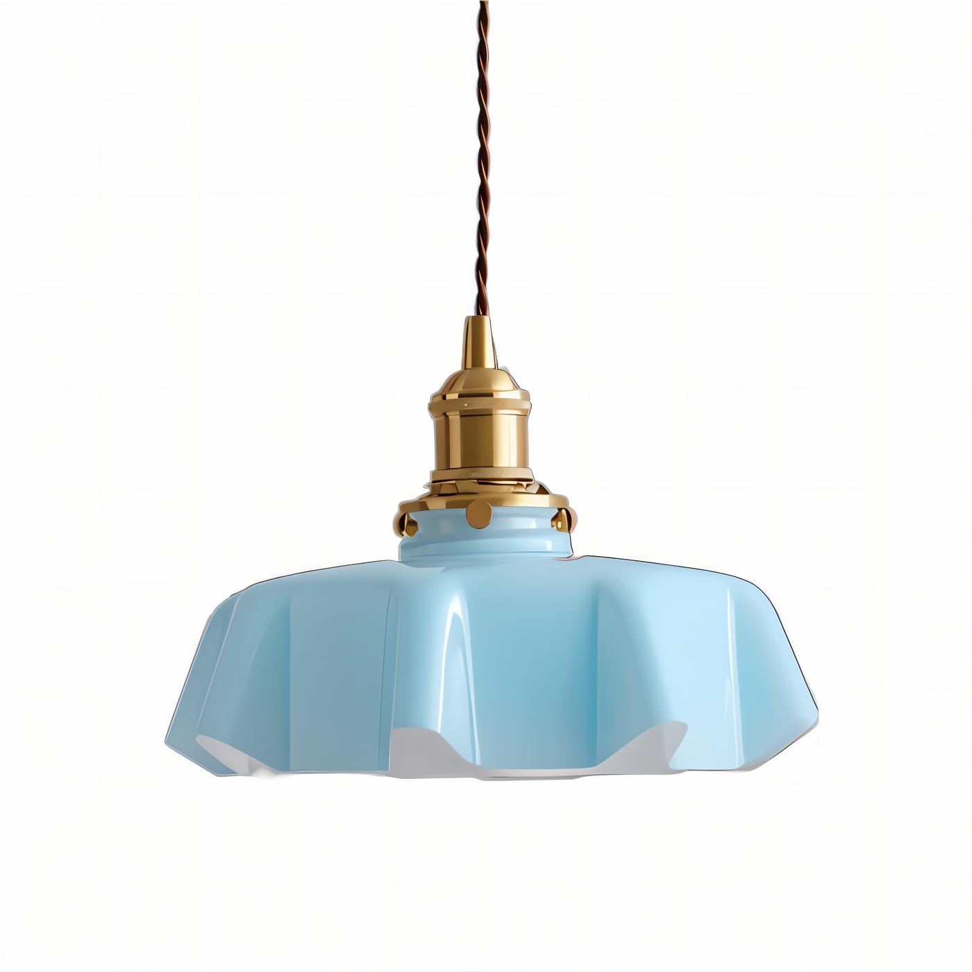 Bellevie – Lampada a Sospensione Retro a Forma di Fiore in Vetro Color Crema