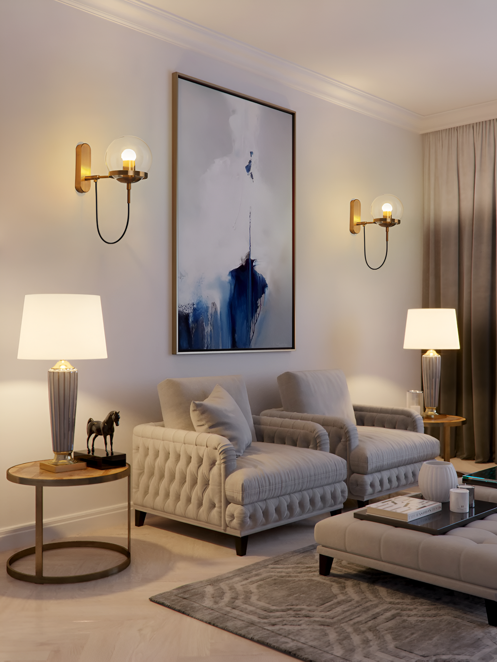 ScandiShine – Applique in Vetro con Design Nordico e Illuminazione a LED per Uso Interno
