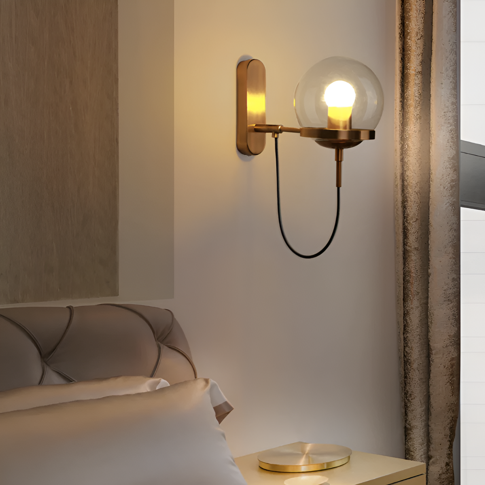 ScandiShine – Applique in Vetro con Design Nordico e Illuminazione a LED per Uso Interno