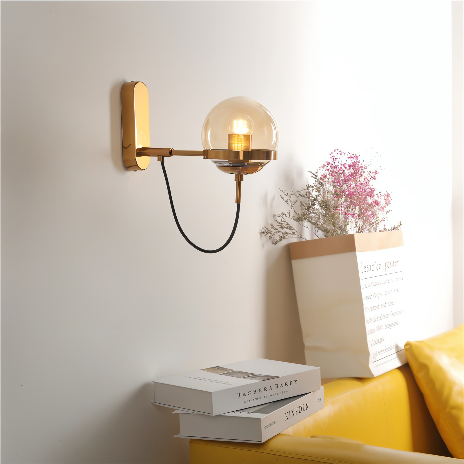 ScandiShine – Applique in Vetro con Design Nordico e Illuminazione a LED per Uso Interno