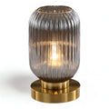 Oriantha - Lampada da Tavolo Nordica con Vetro Rigato