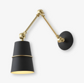 ArcGlow Applique – Applique Retro Regolabile in Nero o Bianco con Braccio Lungo