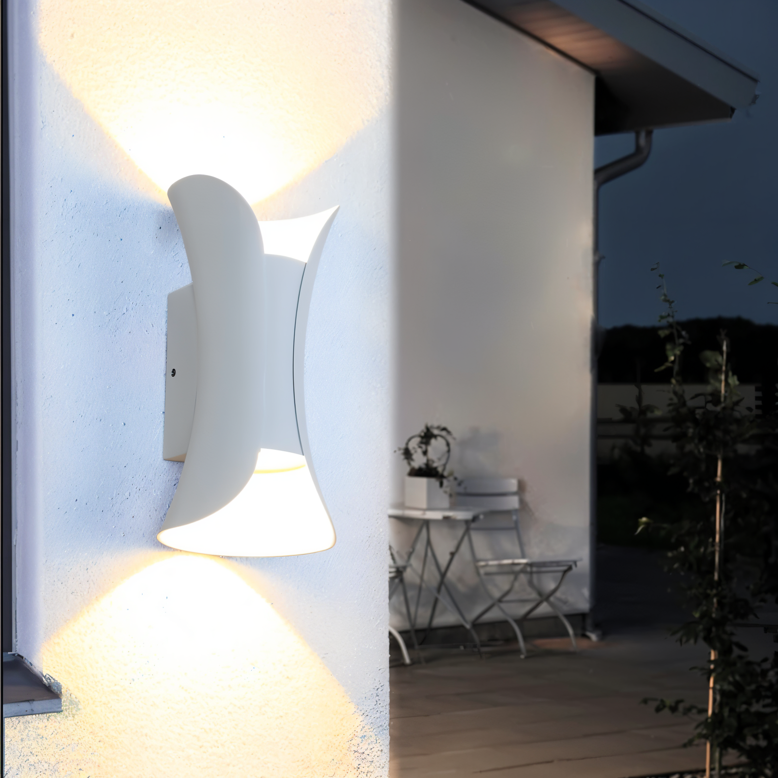 DualGlow Applique – Applique LED Doppia Faccia per Esterni in Design Nero/Oro
